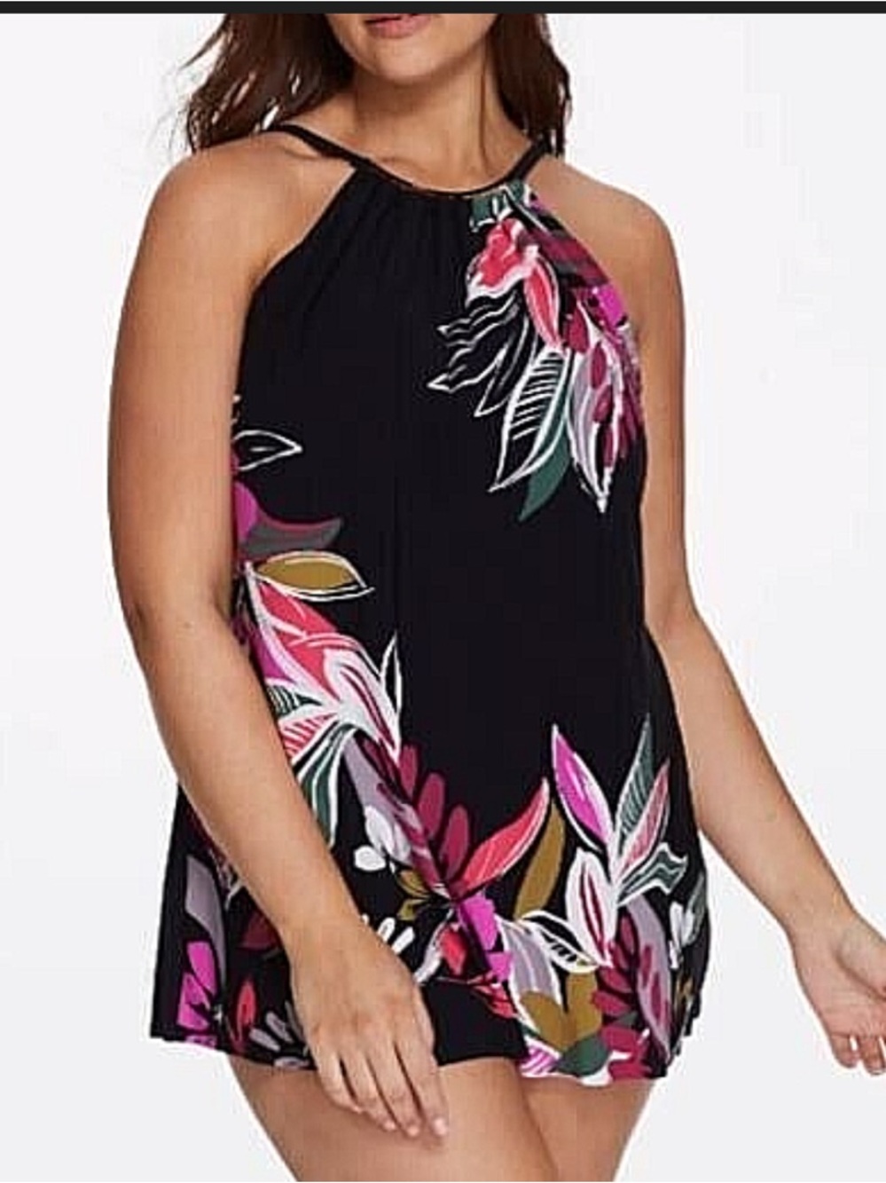 Magicsuit Black Swimwear with Multicolor‎ Trim Size 10